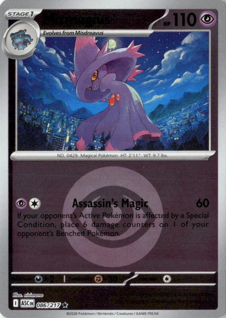 Ascended Heroes Mismagius [Energy] Pokémon card